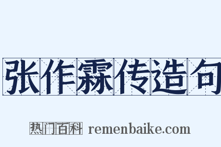 张作霖传造句是什么意思的图片